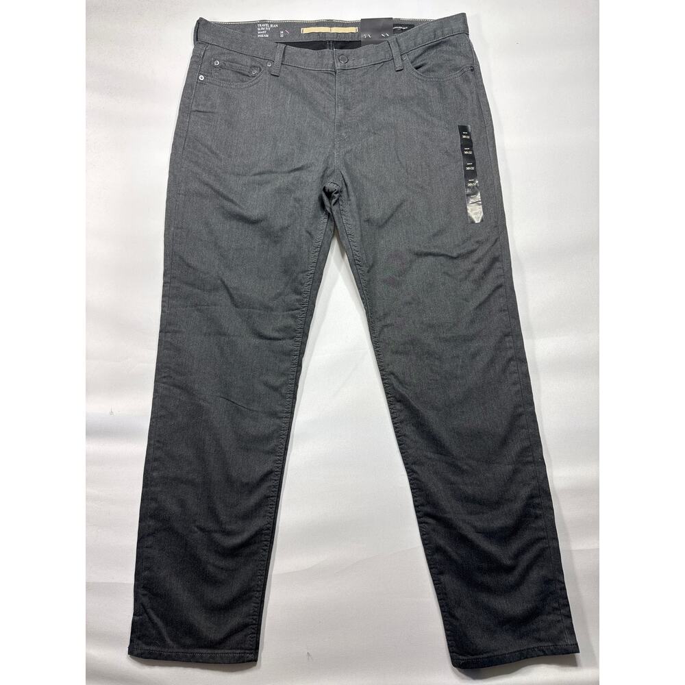 NWT Banana Republic Men's Travel Jean Slim Fit Gray Pants - Size 38x32 (38x31.5)